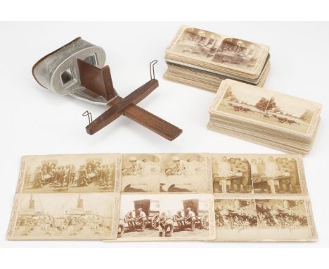 * Stereocards. A collection of Boer War stereocards by Underwood &amp; Underwood circa 1900, comprising 92 cards, showing bat