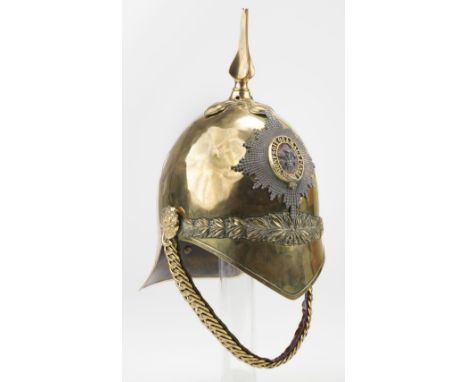 * Dragoon Guards. A Victorian 1871 Pattern Troopers helmet of 3rd (Prince of Wales's) Dragoons, circa 1895, the brass skull w