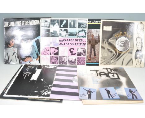 A group of vintage vinyl Polydor LP's by The Jam to include; In the City (2383 447), A Town Called Malice (POSPX 400), The Gi