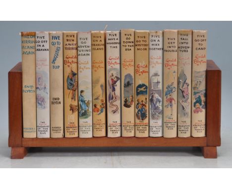 A collection of 13 vintage mid 20th century Enid Blyton "Five" childrens books including 4 first editions. Collection compris