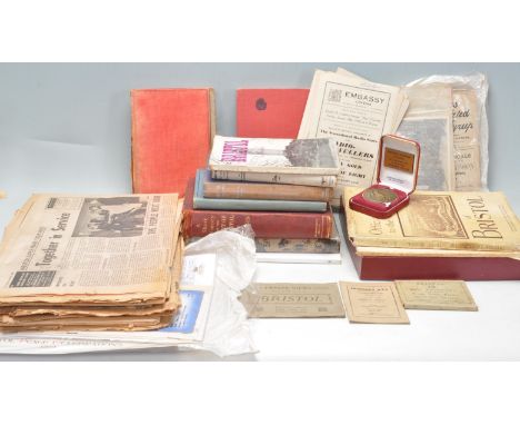 A collection of vintage 20th century related ephemera to include a Bristol Cream by Godfrey Harrison, A Short History of the 