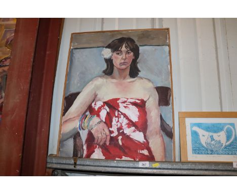 An oil on canvas portrait study