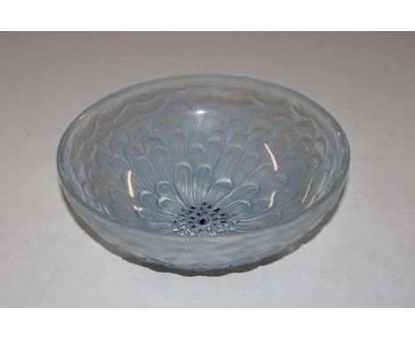 A Lalique "Dahlia" pattern bowl etched to rim R. Lalique France,18.5cm dia. 