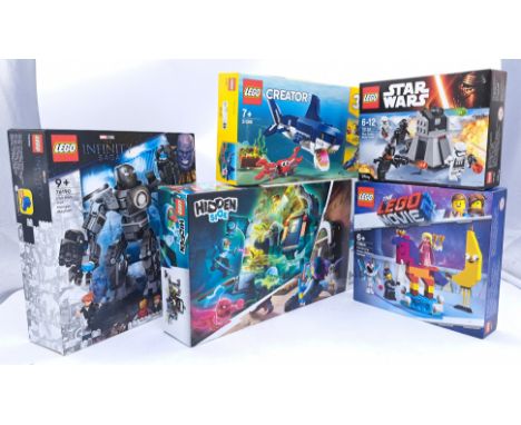 Sealed mixed theme Lego Sets 76190/70430/70824/31088/75132 - Iron Man: Iron Monger Mayhem/Newbury Subway/Introducing Queen Wa