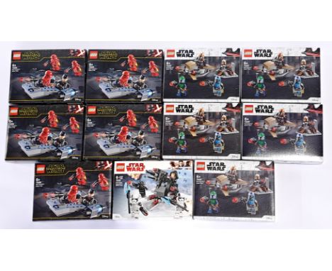 Lego (Sealed) Star Wars Battle Pack group to include (1) #75197 First Order Specialists; (2) #75266 Sith Troopers (x5); (3) #