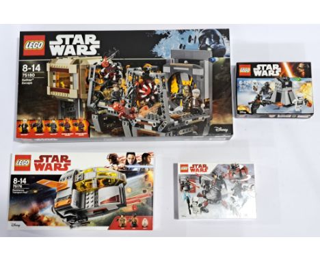 Lego (Sealed) Star Wars Set Group To Include #75180 Rathtar Escape ; #75176 Resistance Transport Pod; #75132 First Order Batt