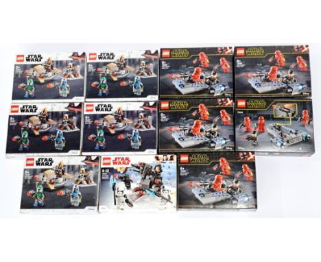 Lego (Sealed) Star Wars Battle Pack group to include (1) #75197 First Order Specialists; #75266 Sith Troopers (x5); #75267 Ma