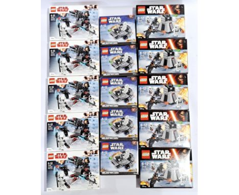 Lego (Sealed) Star Wars Set Group To Include #75132 First Order Battle Pack x5 (The Odd Minor Creases On The Box) ; #75197 Fi