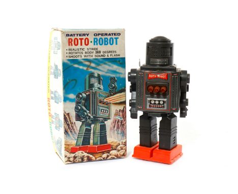 SH Roto Robot, Japan, Blech, batteriebetrieben, leichte Alterungsspuren, H 21, OK, Z 2