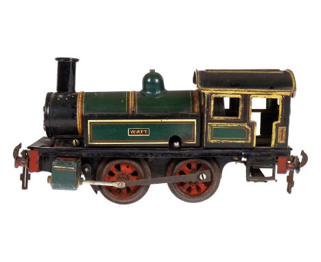 Carette B-Tenderlok ”Watt”, Spur 0, CL, v+r, mit Bremse, Uhrwerk intakt, leichte Alterungs- und Gebrauchsspuren, noch Z 2