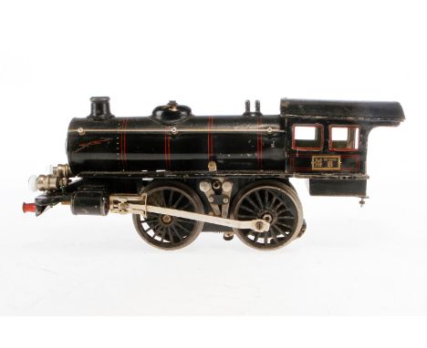 Märklin B-Dampflok R 13041, Spur 1, elektr., schwarz, mit 2 el. bel. Stirnlampen, ohne Tender, tw nachlackiert, Z 3