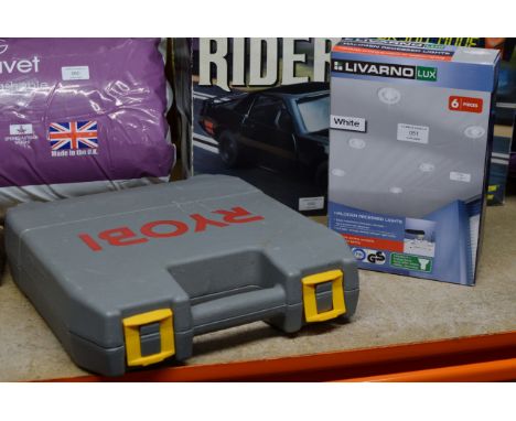 SET OF LIGHT FITTINGS & RYOBI CORDLESS DRILL     