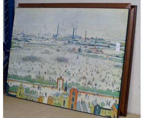 LOWRY STYLE PRINT & 2 OTHER PICTURES     