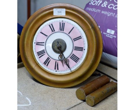 WALL CLOCK WITH WEIGHTS & PENDULUM     