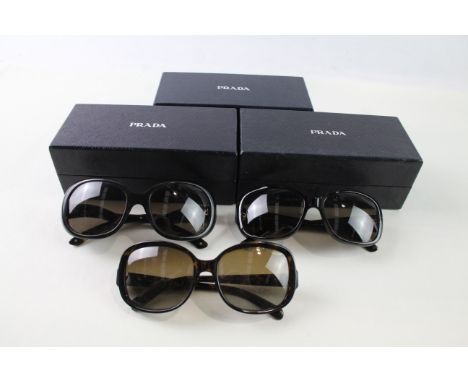 DESIGNER SUNGLASSES PRADA BRANDED INC BOXES, CASES x 3