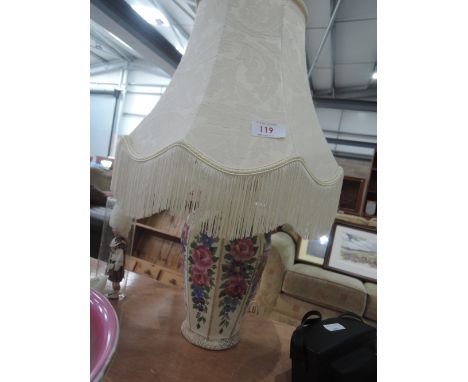 A modern ceramic lamp