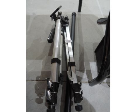 A Miranda 750 camera tripod and a Benbo camera stand