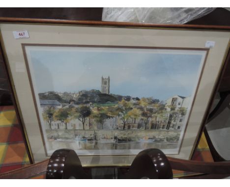 A print, after P J Hargreaves, Lancaster, signed and numbered 278/750