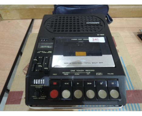 A Superscope cassette tape recorder 