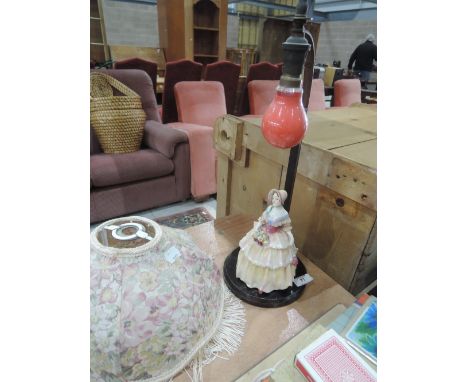 A vintage Royal Doulton lady lamp