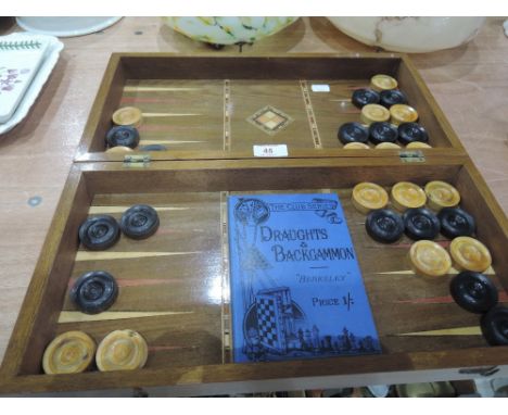 A vintage backgammon and draughts set