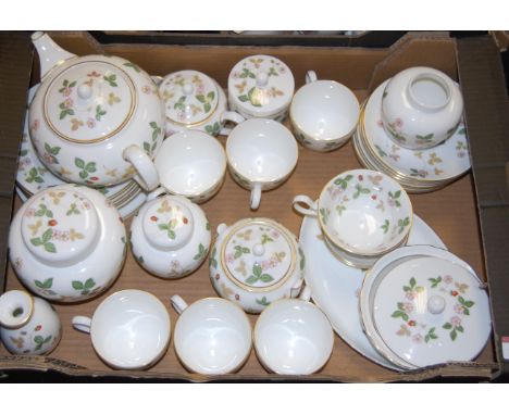 A Wedgwood part tea service in the Wild Strawberry pattern