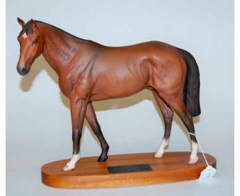 A Beswick figure of Troy, model No. 2674 bay matt finish, on wooden plinth   Condition Report / Extra Information  Appears go