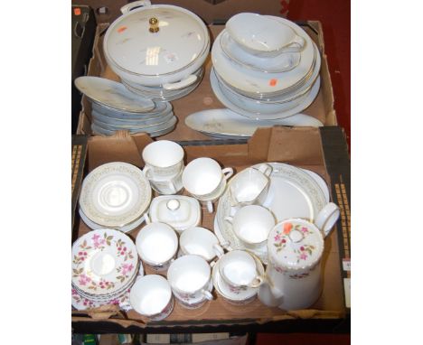 A Royal Doulton part tea service in th Paisley pattern H5039 together with a Royal Stafford Fragrance pattern part tea servic