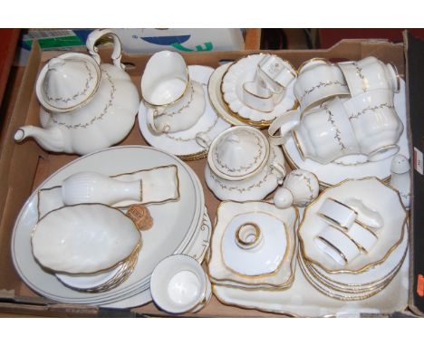 A Paragan part tea service in the Orleans pattern together with similar royal Albert part dinner service