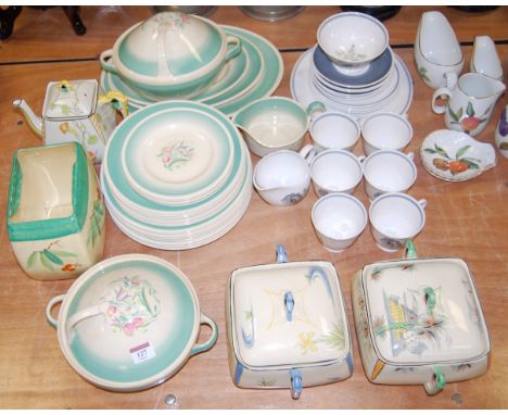 A Susie Cooper Crownworks Burslem part dinner service; together with a Susie Cooper part dinner service in the Glenmist patte