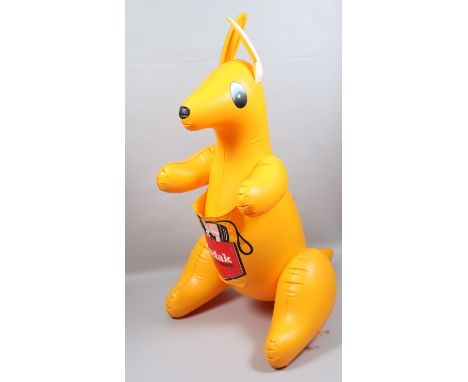 A Kodak Inflatable Kangaroo, circa 1980, advertising Kodak Pocket Instamatic Camera, stands approx 150cm, G-VG