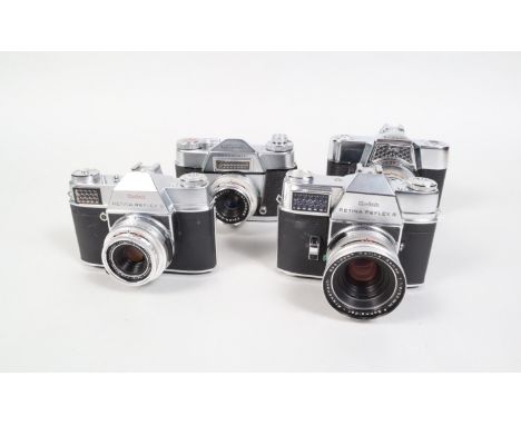 Kodak and Voigtlander SLR Cameras, comprising a Retina Reflex S with Retina-Xenar 50mm f/2.8 lens, a Retina Reflex III with R