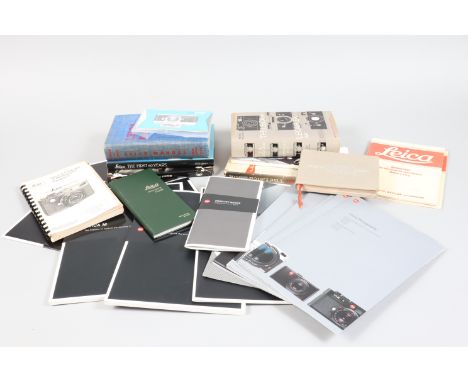 Leica Books and Brochures,  including Leica the First 60 Years by G. Roglitti, The Leica and the Leica System by Theo M. Sche