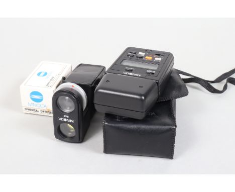 A Minolta Auto Meter IIIF Light Meter, powers up, appears to function as should, body G-VG, with Minolta REF viewfinder, G-VG