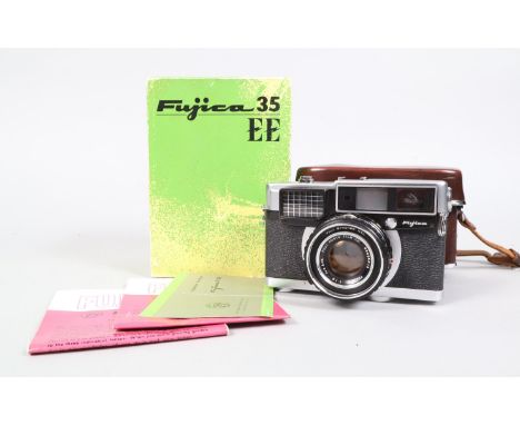 A Fujica 35 EE Rangefinder Camera, viewfinder clear, rangefinder responsive, shutter working, meter responsive, apperture res