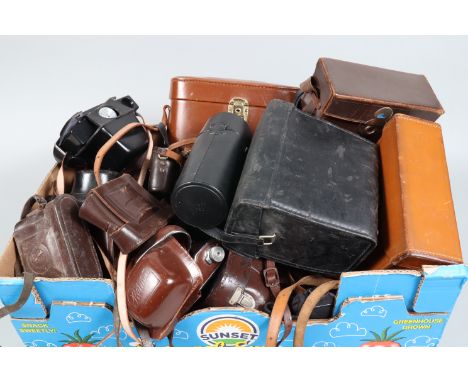 A Box of Camera Cases, ERC's maker's include Leica, Kodak, Voigtlander, other maker's, some unbranded, F-G