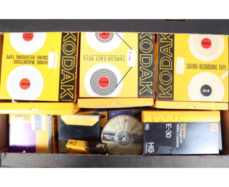 Kodak Recording Media, 33 reels of sound recording tape, various sizes, mainly 7in, many pre recorded, three boxes of 10 CD-R
