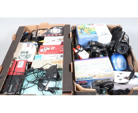 Various Digital Cameras, including a Leica Digilux Zoom,a Nikon Cool Pix 5700, a Fijifilm Finepix S6500, all unboxed,untested