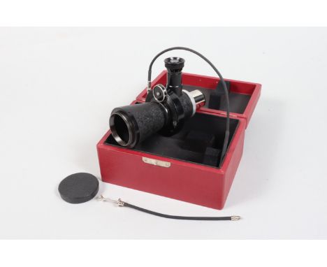 A Leitz Micro Ibso Microscope Attacment,  shutter working, body VG, elements G, with two quick release cables, in Leitz fitte