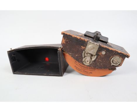 A Kodak No 1 Panoramic Camera, serial no 4175, Pat. Sept, 25, 1894, shutter working, body F-G, scuffs to leatherette, element