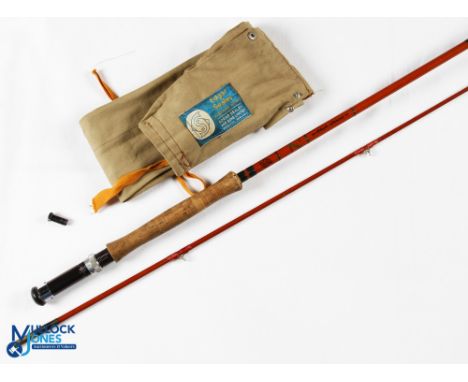 Edgar Sealey Redditch Black Arrow trout fly rod, alloy down locking reel seat with carbon insert, agate lined rings throughou