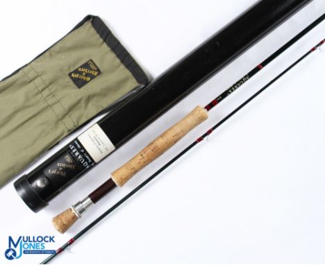 Sharpes Aberdeen Aquarex carbon 9ft 6in 2 piece carbon trout fly rod line 8# alloy uplocking reel seat with wood insert and c