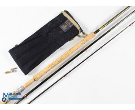 Hardy Alnwick "The Hardy Favourite" graphite salmon fly rod 14' 3pc line 10#, 25" handle with alloy uplocking reel seat, line