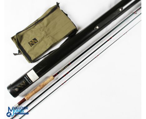 Sharpes of Aberdeen "Aquarex" carbon trout fly rod - 11' 3pc line 6/7# alloy uplocking reel seat with wood insert, lined butt