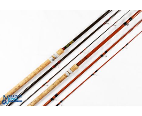 Edgar Sealey &amp; Son Redditch Black Arrow hollow glass float rod 11' 3pc, 20" handle with alloy sliding reel fittings, red 