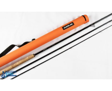 Guideline Lecte carbon salmon fly rod 14' 8" 3pc line 10/11# Spey, 24" handle with double alloy down locking HiTec reel seat,