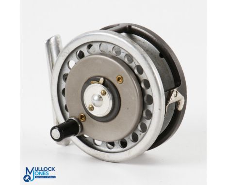 Hardy Bros scarce "Marquis 4" multiplier alloy trout fly reel 2 ¾" spool, 2 screw latch, black handle, rear tensioner, consta