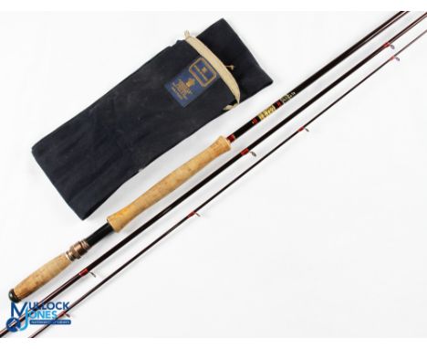 Hardy Bros 'Graphite Stillwater' 12ft 3 piece carbon fly rod line 6/7# anodised uplocking reel seat and collar with fighting 