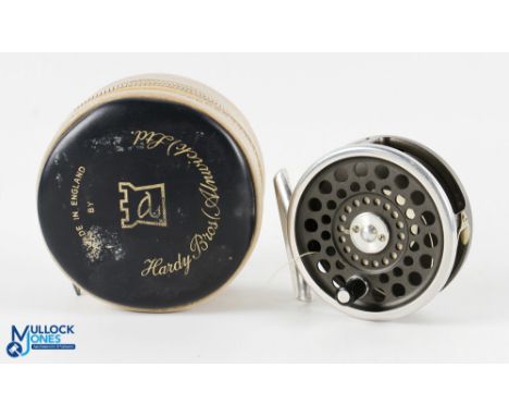 Hardy Bros Marquis 5 alloy fly reel 3" spool with 2 screw latch and black handle, rear tensioner and strong check, smooth all
