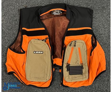 Loop Quick Dry deep wading fly vest in rusty orange, size XXL, all zips and stitching perfect. Very light use, looks unused